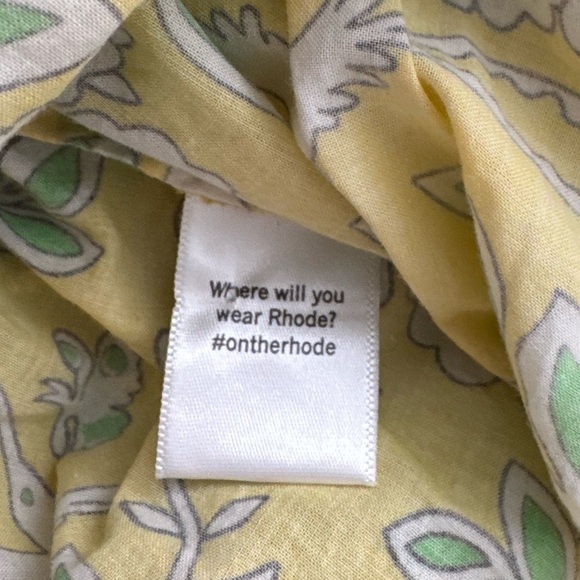 RHODE Yellow Ruffle Tiered Mini Dress Size XS Bird Coquette Festival Romantic - Picture 8 of 13